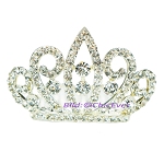Krone Strass Haarkrone silber 8559 Krone Strass Haarkrone silber 8559